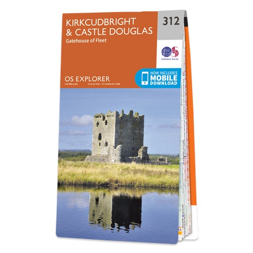 Online bestellen: Wandelkaart - Topografische kaart 312 OS Explorer Map Kirkcudbright, Castle Douglas | Ordnance Survey