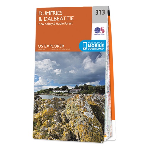 Online bestellen: Wandelkaart - Topografische kaart 313 OS Explorer Map Dumfries, Dalbeattie | Ordnance Survey