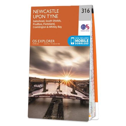 Online bestellen: Wandelkaart - Topografische kaart 316 OS Explorer Map Newcastle upon Tyne | Ordnance Survey