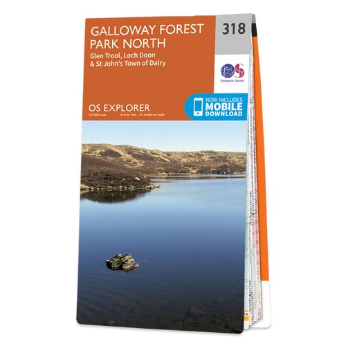 Online bestellen: Wandelkaart - Topografische kaart 318 OS Explorer Map Galloway Forest Park North | Ordnance Survey