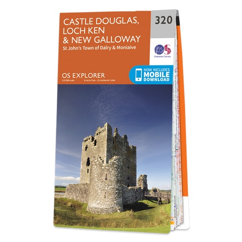 Online bestellen: Wandelkaart - Topografische kaart 320 OS Explorer Map Castle Douglas, Loch Ken, New Galloway | Ordnance Survey