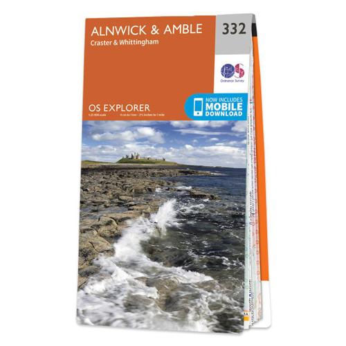 Online bestellen: Wandelkaart - Topografische kaart 332 OS Explorer Map Alnwick, Amble | Ordnance Survey