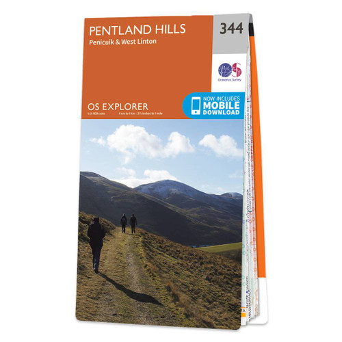 Online bestellen: Wandelkaart - Topografische kaart 344 OS Explorer Map Pentland Hills | Ordnance Survey