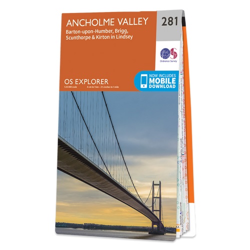 Online bestellen: Wandelkaart - Topografische kaart 281 OS Explorer Map Ancholme Valley | Ordnance Survey