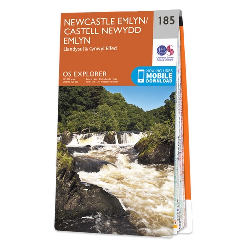 Online bestellen: Wandelkaart - Topografische kaart 185 OS Explorer Map Newcastle Emlyn | Ordnance Survey
