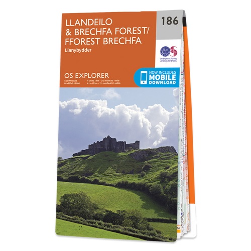 Wandelkaart - Topografische kaart 186 OS Explorer Map Llandeilo, Brech