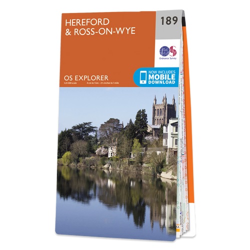 Online bestellen: Wandelkaart - Topografische kaart 189 OS Explorer Map Hereford & Ross-on-Wye | Ordnance Survey