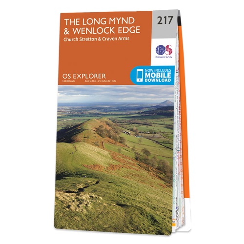 Online bestellen: Wandelkaart - Topografische kaart 217 OS Explorer Map Long Mynd, Wenlock Edge | Ordnance Survey