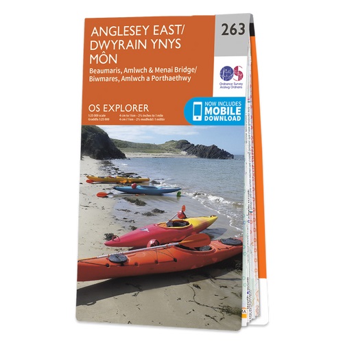 Online bestellen: Wandelkaart - Topografische kaart 263 OS Explorer Map Anglesey East | Ordnance Survey