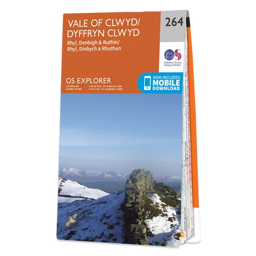 Online bestellen: Wandelkaart - Topografische kaart 264 OS Explorer Map Vale of Clwyd, Dyffryn Clwyd | Ordnance Survey