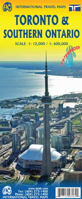 Online bestellen: Wegenkaart - landkaart - Stadsplattegrond Toronto & Southern Ontario - Ontario zuid | ITMB