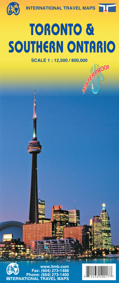Wegenkaart - landkaart Ontario zuid - Toronto | ITMB | 