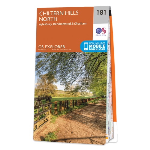 Online bestellen: Wandelkaart - Topografische kaart 181 OS Explorer Map Chiltern Hills North | Ordnance Survey