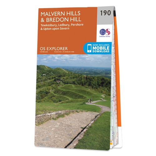 Online bestellen: Wandelkaart - Topografische kaart 190 OS Explorer Map Malvern Hills, Bredon Hill | Ordnance Survey