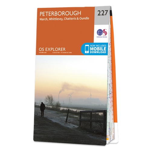 Online bestellen: Wandelkaart - Topografische kaart 227 OS Explorer Map Peterborough, March, Whittlesey, Chatteris, Oundle | Ordnance Survey