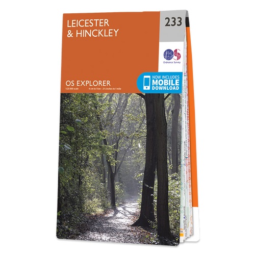 Online bestellen: Wandelkaart - Topografische kaart 233 OS Explorer Map Leicester, Hinckley | Ordnance Survey