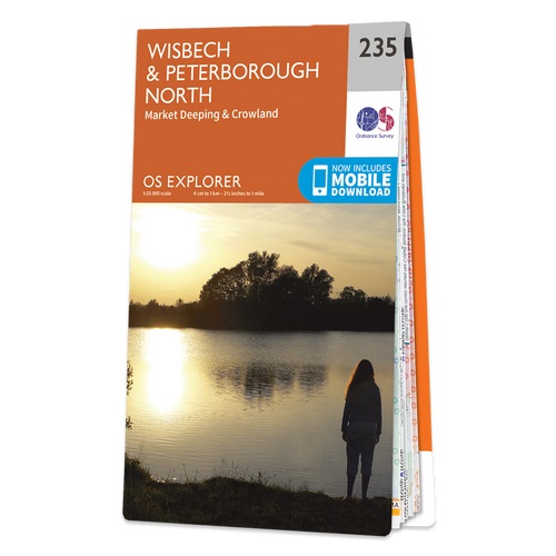 Online bestellen: Wandelkaart - Topografische kaart 235 OS Explorer Map Wisbech, Peterborough North, Market Deeping | Ordnance Survey