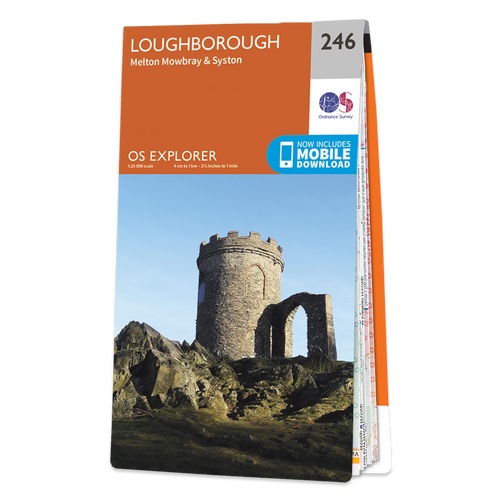 Online bestellen: Wandelkaart - Topografische kaart 246 OS Explorer Map Loughborough | Ordnance Survey