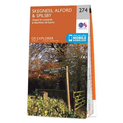 Online bestellen: Wandelkaart - Topografische kaart 274 OS Explorer Map Skegness, Alford & Spilsby | Ordnance Survey