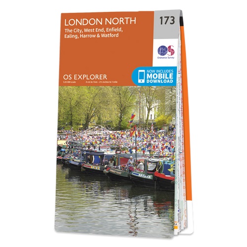 Online bestellen: Wandelkaart - Topografische kaart 173 OS Explorer Map London North | Ordnance Survey