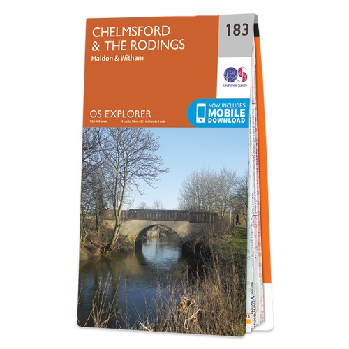 Online bestellen: Wandelkaart - Topografische kaart 183 OS Explorer Map Chelmsford, the Rodings | Ordnance Survey