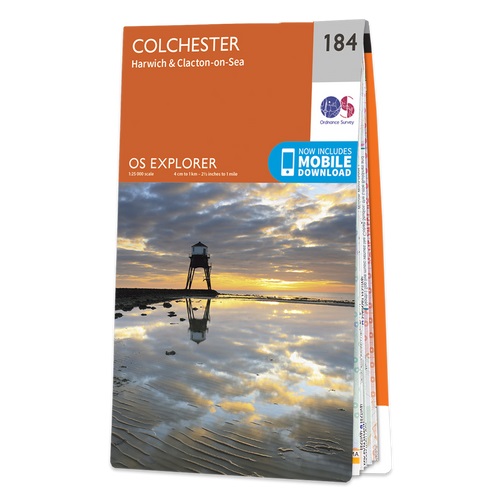 Online bestellen: Wandelkaart - Topografische kaart 184 OS Explorer Map Colchester, Harwich, Clacton-on-Sea | Ordnance Survey