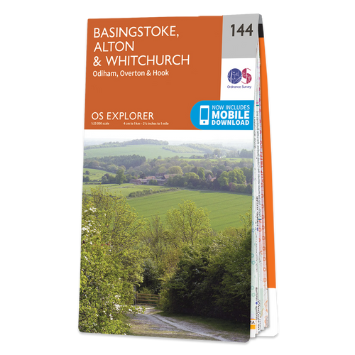 Online bestellen: Wandelkaart - Topografische kaart 144 OS Explorer Map Basingstoke, Alto, Whitchurch | Ordnance Survey
