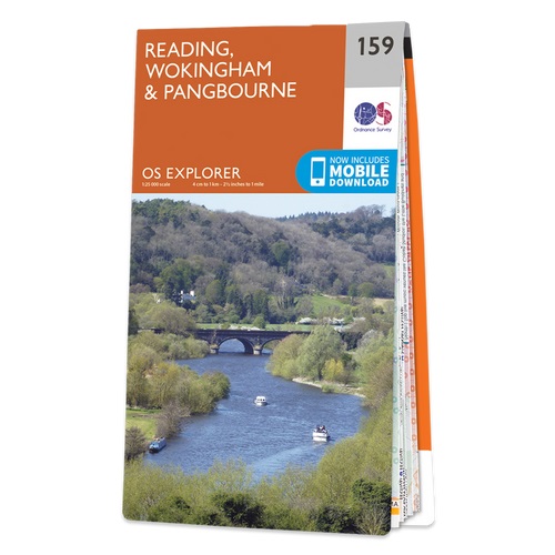 Online bestellen: Wandelkaart - Topografische kaart 159 OS Explorer Map Reading, Wokingham & Pangbourne Map | Thames Path | Ordnance Survey