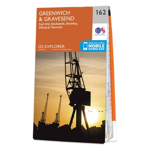 Online bestellen: Wandelkaart - Topografische kaart 162 OS Explorer Map Greenwich, Gravesend | Ordnance Survey