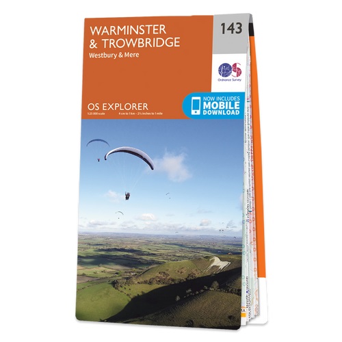 Online bestellen: Wandelkaart - Topografische kaart 143 OS Explorer Map Warminster, Trowbridge | Ordnance Survey