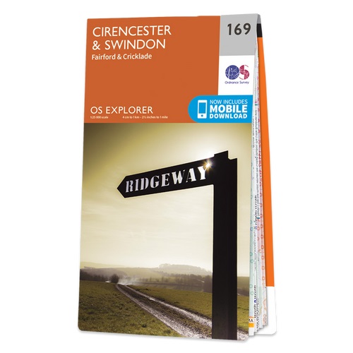 Online bestellen: Wandelkaart - Topografische kaart 169 OS Explorer Map Cirencester, Swindon | Ordnance Survey