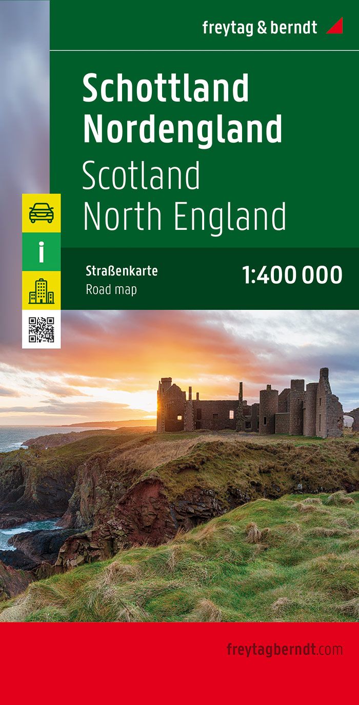 Online bestellen: Wegenkaart - landkaart Schotland en Noord Engeland | Freytag & Berndt