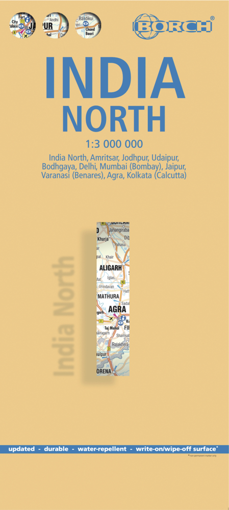 Online bestellen: Wegenkaart - landkaart India Noord | Borch