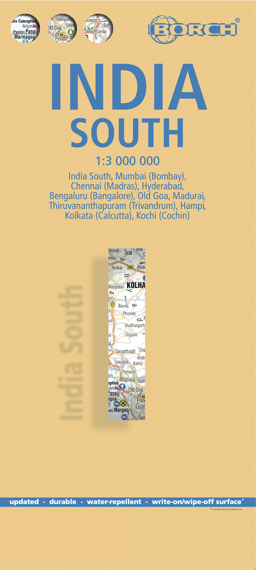 Wegenkaart – landkaart India Zuid | Borch