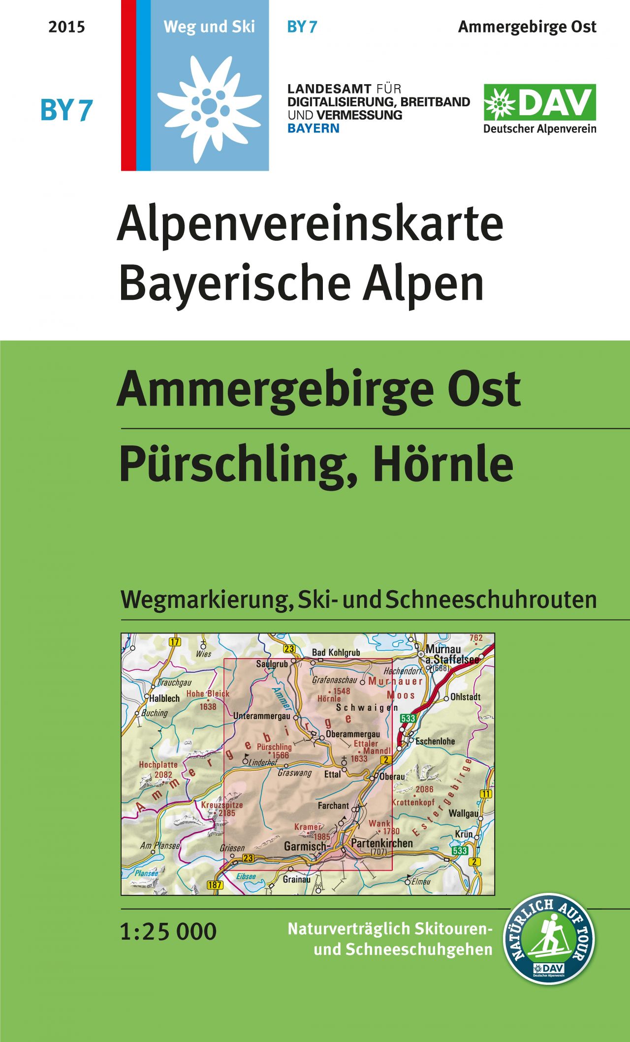 Online bestellen: Wandelkaart BY07 Alpenvereinskarte Ammergebirge Ost - Ammergauer Alpen ost | Alpenverein