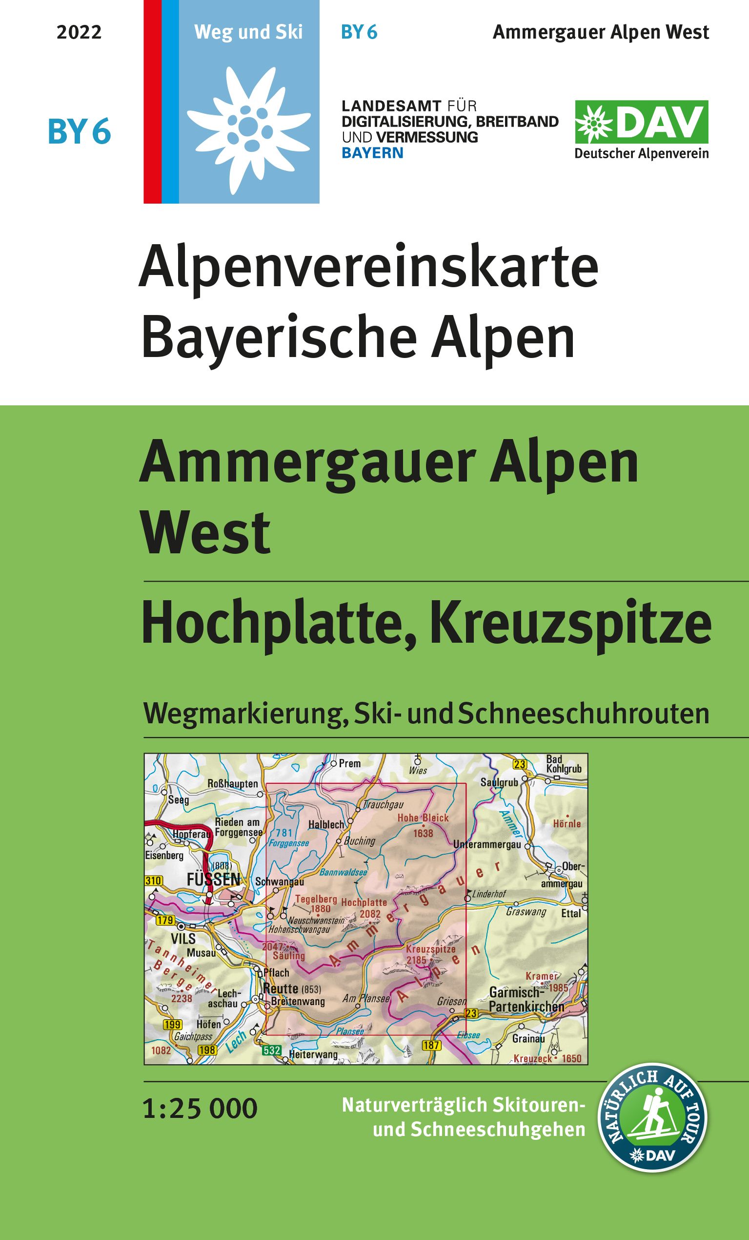 Online bestellen: Wandelkaart BY06 Alpenvereinskarte Ammergebirge West | Alpenverein