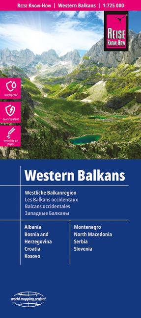 Online bestellen: Wegenkaart - landkaart Westelijke Balkan - Westliche Balkanregion | Reise Know-How Verlag