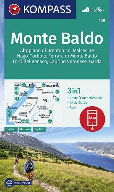 Online bestellen: Wandelkaart 129 Monte Baldo | Kompass