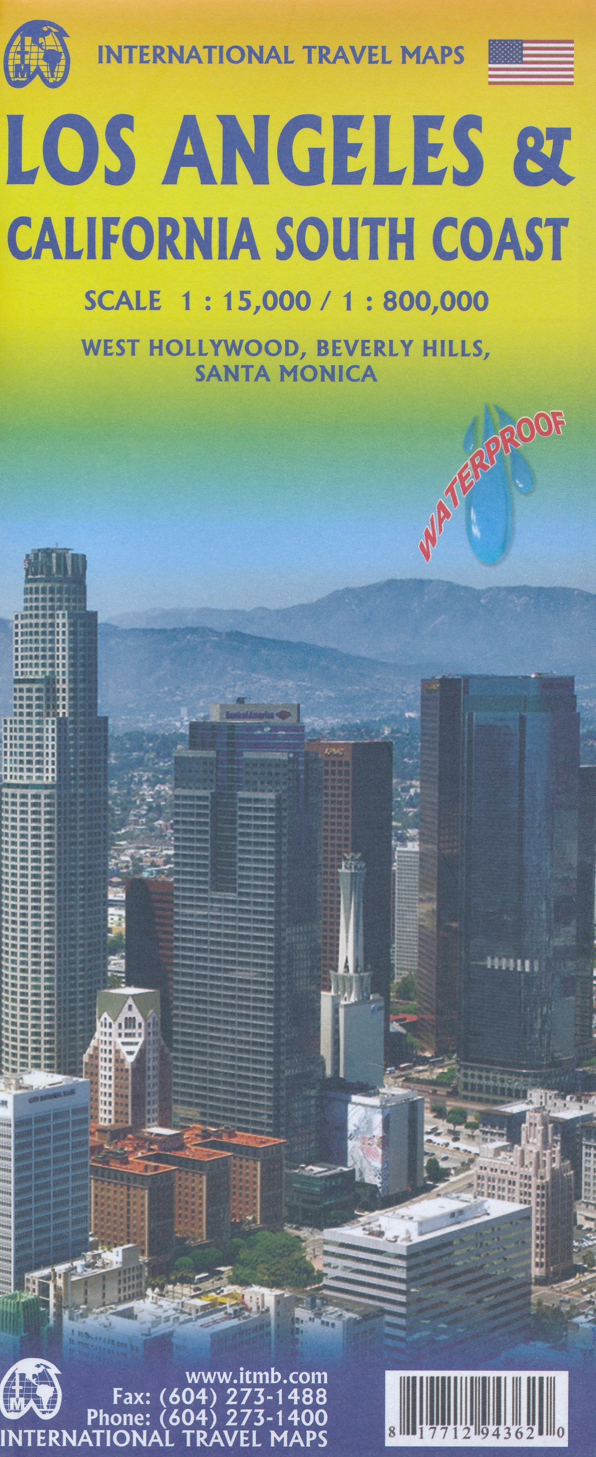 Online bestellen: Wegenkaart - landkaart - Stadsplattegrond Los Angeles & California South Coast | ITMB
