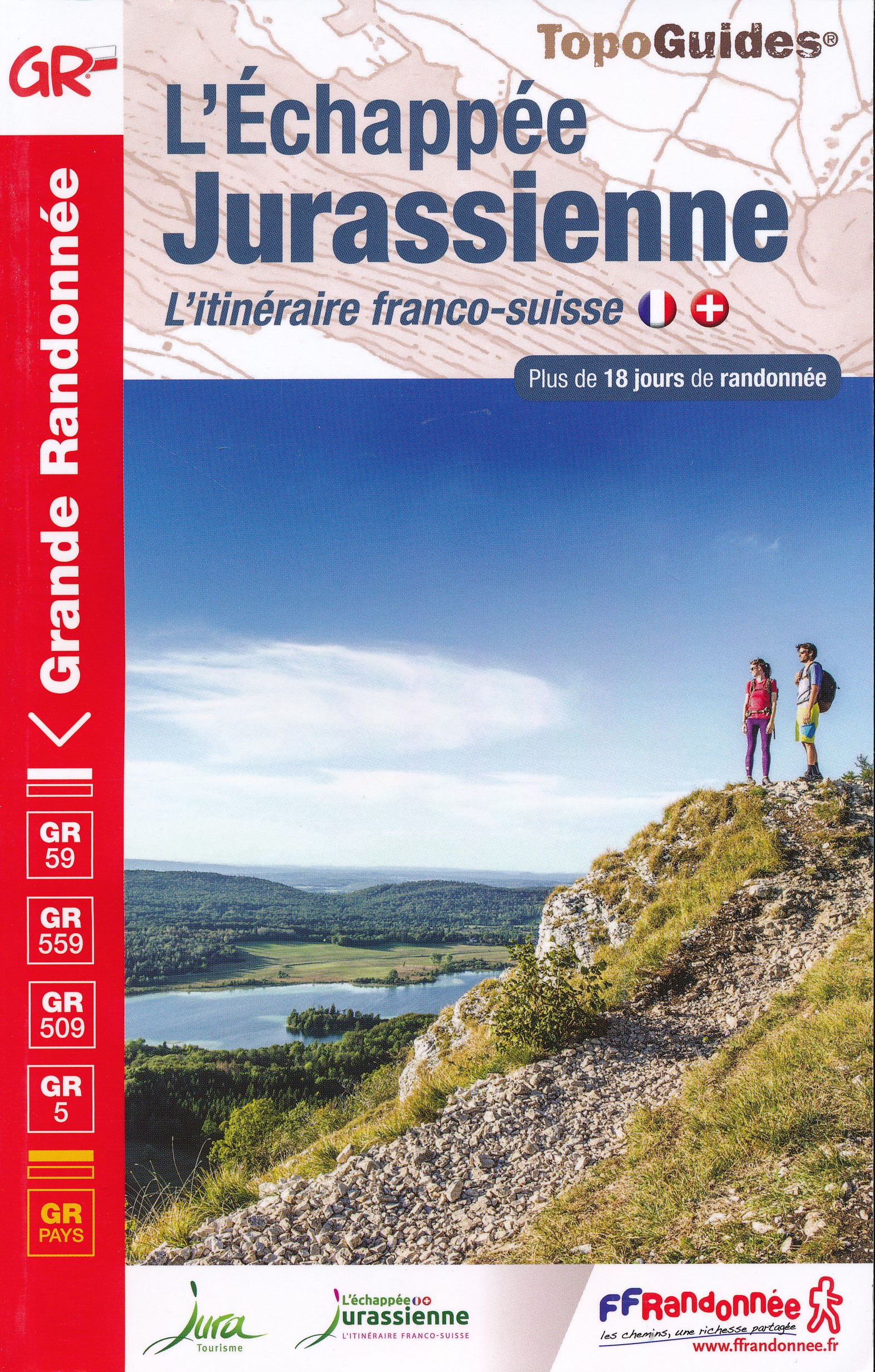 Online bestellen: Wandelgids 390 Jura - L'échappée jurassienne GR59 - GR559 - GR509 - GR5 | FFRP