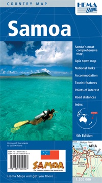 Landkaart - wegenkaart Samoa | Hema maps | 