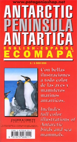 Landkaart - wegenkaart Antarctic Peninsula - Antarctica | Zagier &amp; Urruty Publications | 
