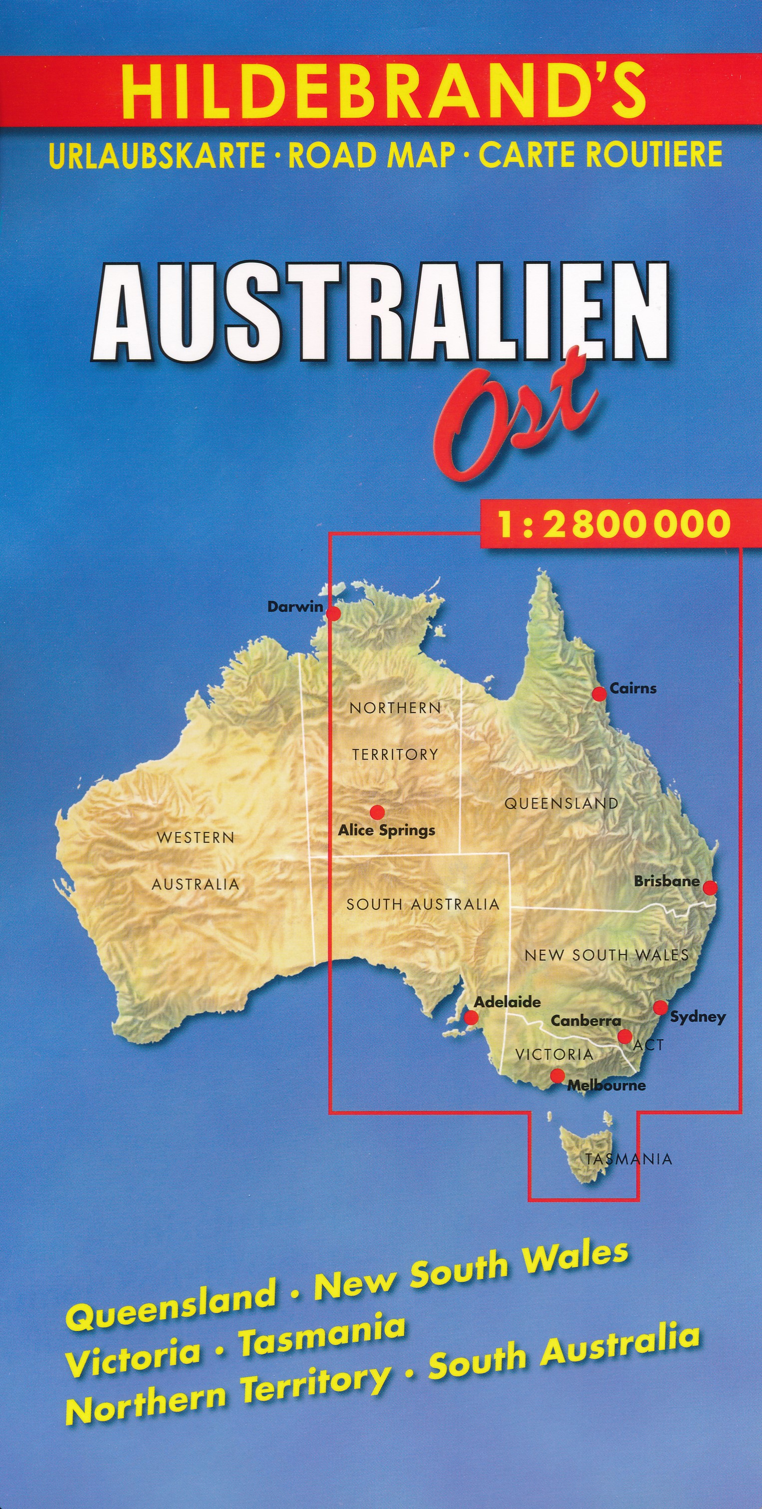 Online bestellen: Wegenkaart - landkaart Australië Oost | Hildebrand's