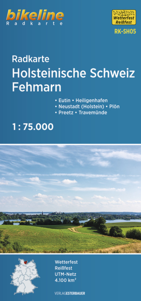 Online bestellen: Fietskaart SH05 Bikeline Radkarte Holsteinische Schweiz, Fehmarn | Esterbauer