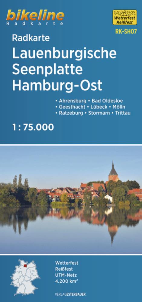 Online bestellen: Fietskaart SH07 Bikeline Radkarte Lauenburgische Seenplatte Hamburg Ost | Esterbauer