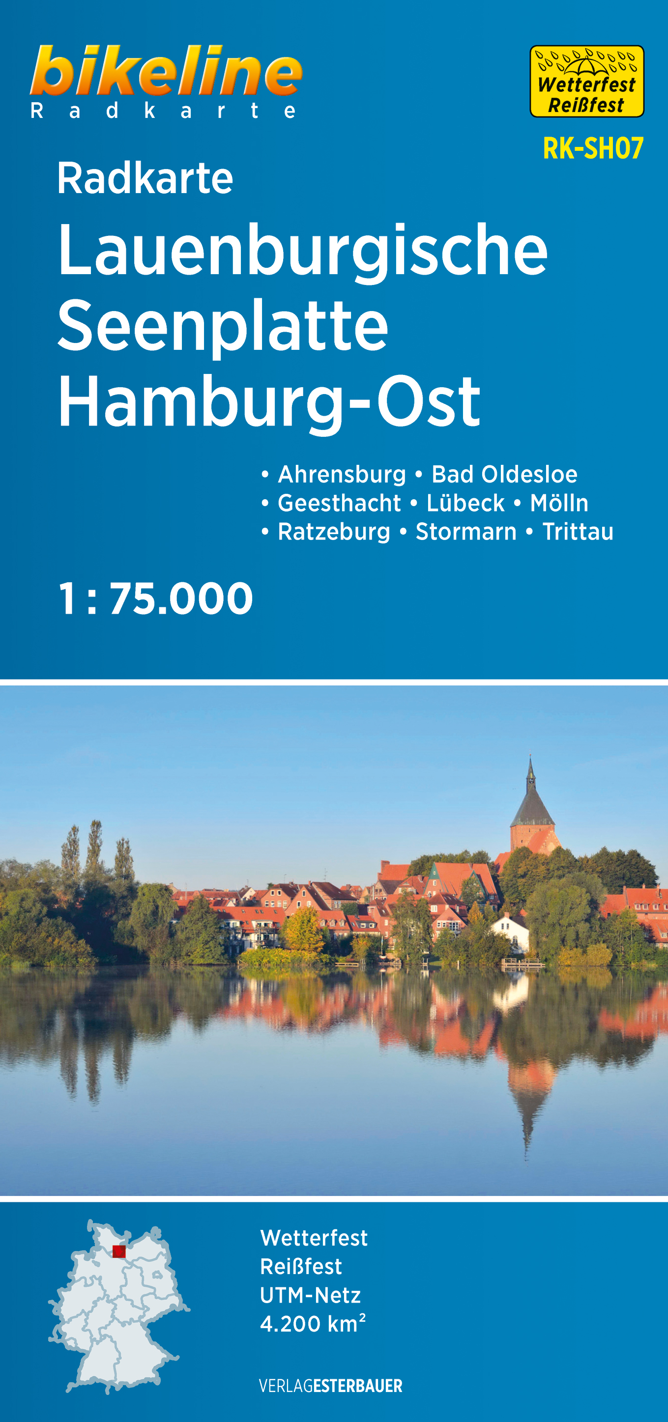 Fietskaart SH07 Bikeline Radkarte Lauenburgische Seenplatte Hamburg Os