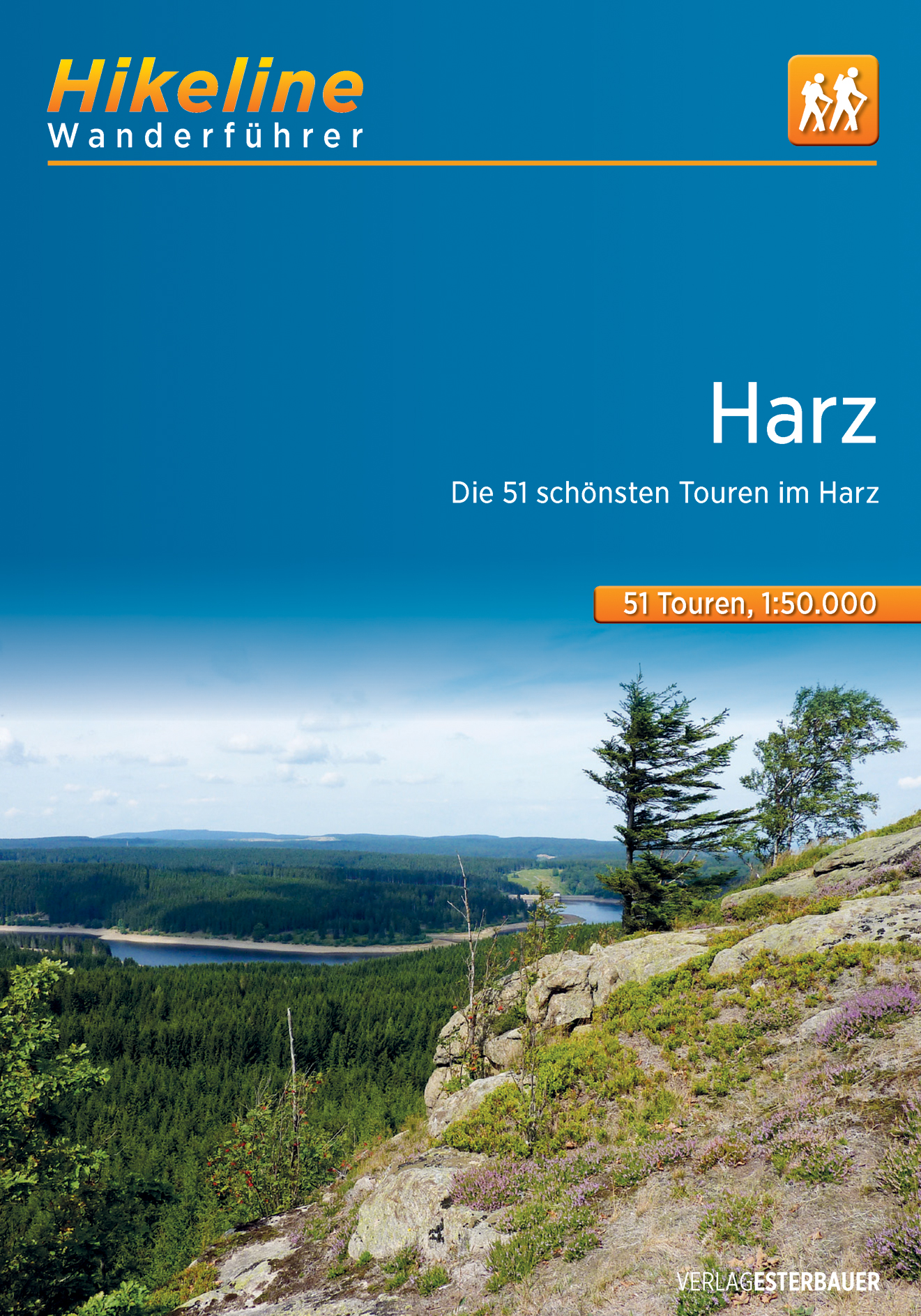 Online bestellen: Wandelgids Hikeline Harz | Esterbauer