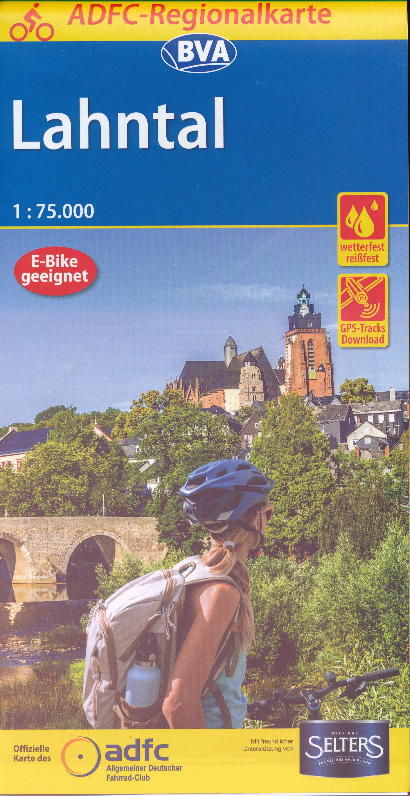 Online bestellen: Fietskaart ADFC Regionalkarte Lahntal | BVA BikeMedia