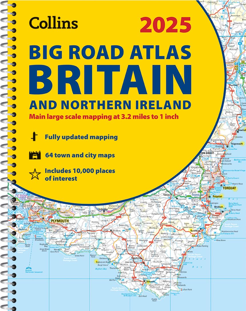 Online bestellen: Wegenatlas Big Road Atlas Britain and Northern Ireland 2025 | A3 | Ringband | Collins