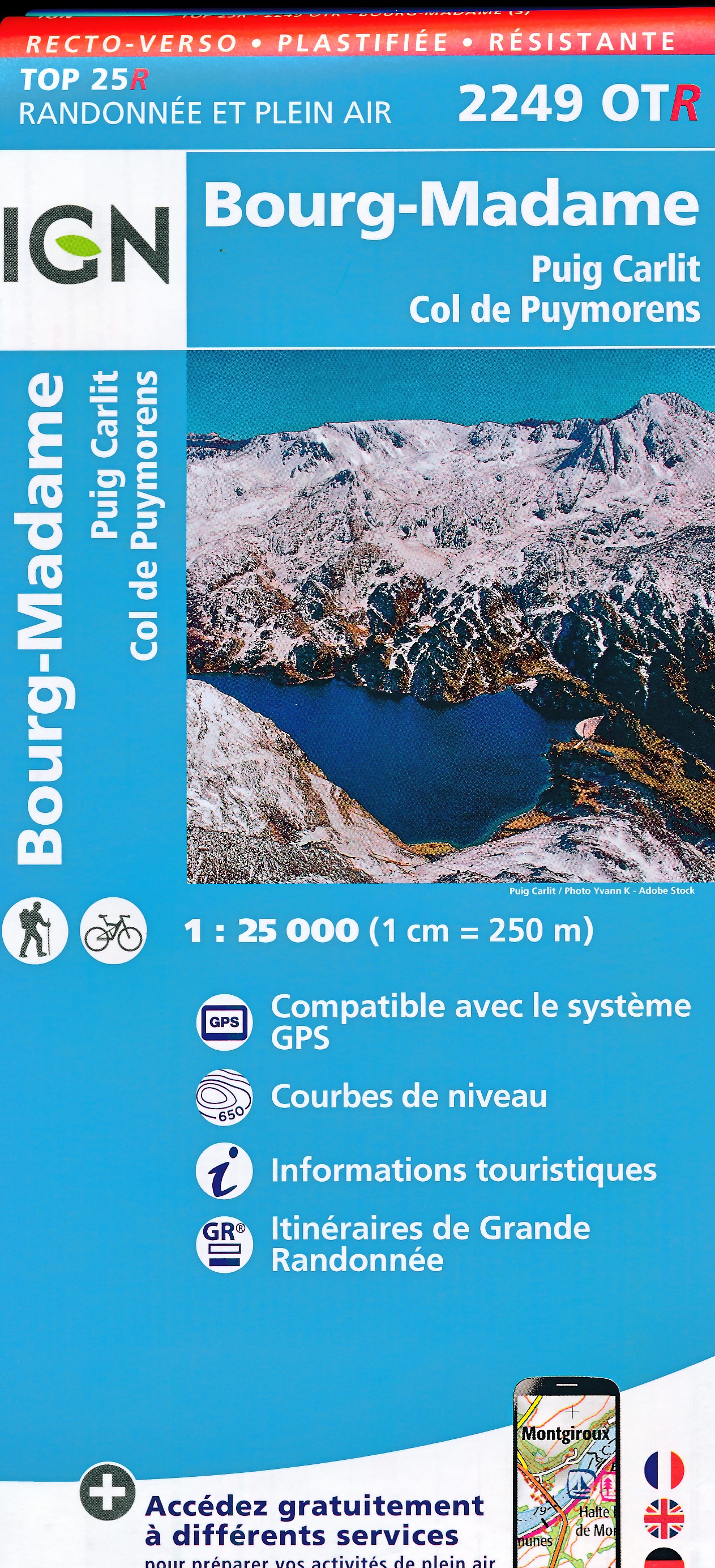 Online bestellen: Wandelkaart - Topografische kaart 2249OTR Bourg-Madame | IGN - Institut Géographique National